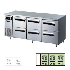 [라셀르] 간냉식 우유서랍 1800 테이블 냉장고 492L 올스텐