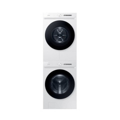 [삼성] AI 세탁기 24kg + 건조기 20kg + 상단 설치 키트 화이트