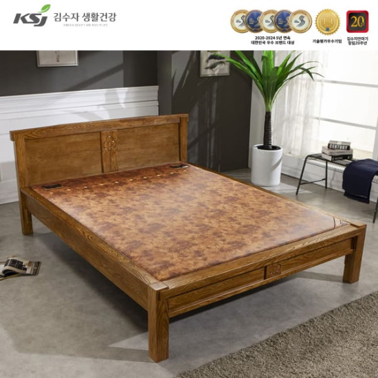 [김수자] 프리미엄 황토숯볼 돌 침대 Q