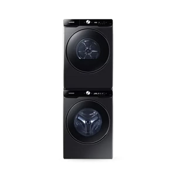 비스포크 AI 세탁기 25kg + 건조기 21kg + 상단 설치 키트 (블랙캐비어) 세탁기+건조기렌탈