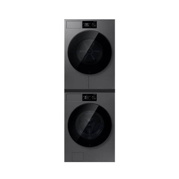 비스포크 AI 원바디 세탁기 21kg + 건조기 20kg + 상단 설치 키트 (다크스틸) 세탁기+건조기렌탈