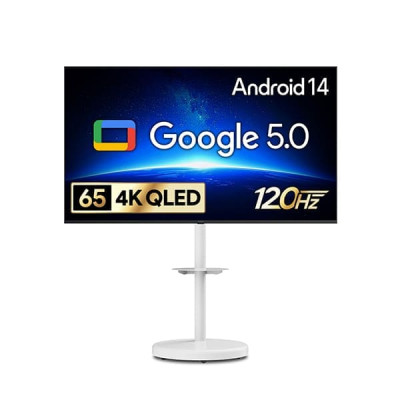 스마트 구글 5.0 OS 안드로이드 14 QLED TV 65인치 + 이동형스탠드 TV렌탈